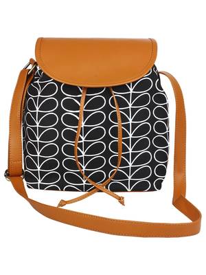 Lychee Bags Women's Black Canvas Sling Bag 1