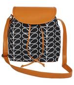 Lychee Bags Women's Black Canvas Sling Bag