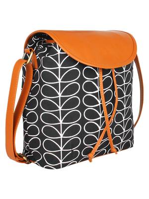 Lychee Bags Women's Black Canvas Sling Bag 2