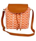 Lychee Bags Women's Peach CanvaS Sling Bag