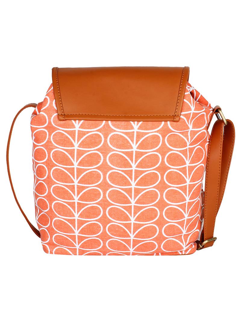 Lychee Bags Women's Peach CanvaS Sling Bag