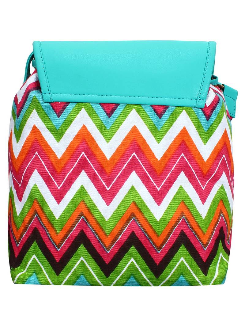 Lychee Bags Canvas/PU Amie Sling Bag for Girls (Multi)