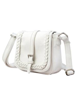 Lychee Bags Women's White PU Sling Bag 3