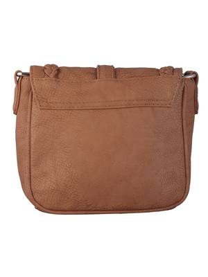 Lychee Bags Women's Beige PU Sling Bag 3