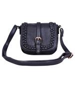 Lychee Bags Women's Black PU Sling Bag