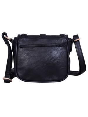 Lychee Bags Women's Black PU Sling Bag 3