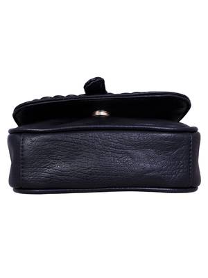 Lychee Bags Women's Black PU Sling Bag 4
