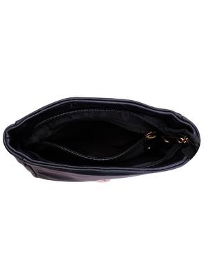 Lychee Bags Women's Black PU Sling Bag 5