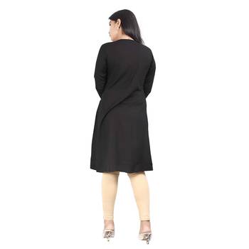 Black printed rayon kurti 2