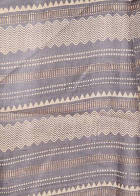 Blue woven pure silk saree with blouse 3