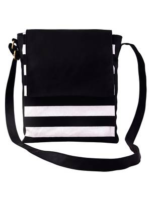 Lychee Bags Women's Black Canvas Sling Bag 1