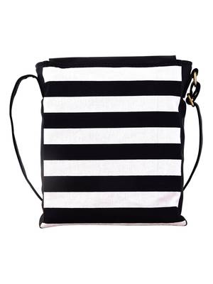 Lychee Bags Women's Black Canvas Sling Bag 3