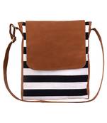 Lychee Bags Women's Tan Canvas Sling Bag