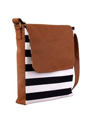 Lychee Bags Women's Tan Canvas Sling Bag 2