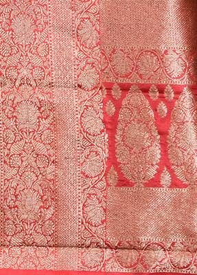 Multicolor woven pure silk saree with blouse 3