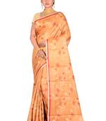 Multicolor woven pure silk saree with blouse