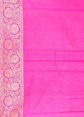 Multicolor woven pure silk saree with blouse 3