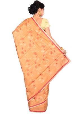 Multicolor woven pure silk saree with blouse 2
