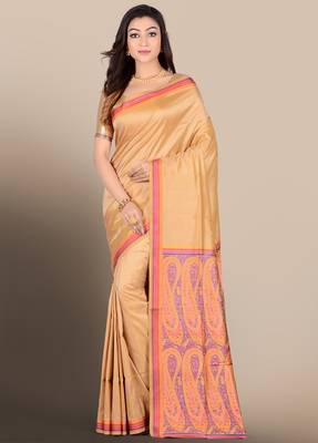 Multicolor woven pure silk saree with blouse 1
