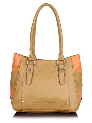 Lychee Bags Girls PU Loretto Shoulder Bag (Beige) 1