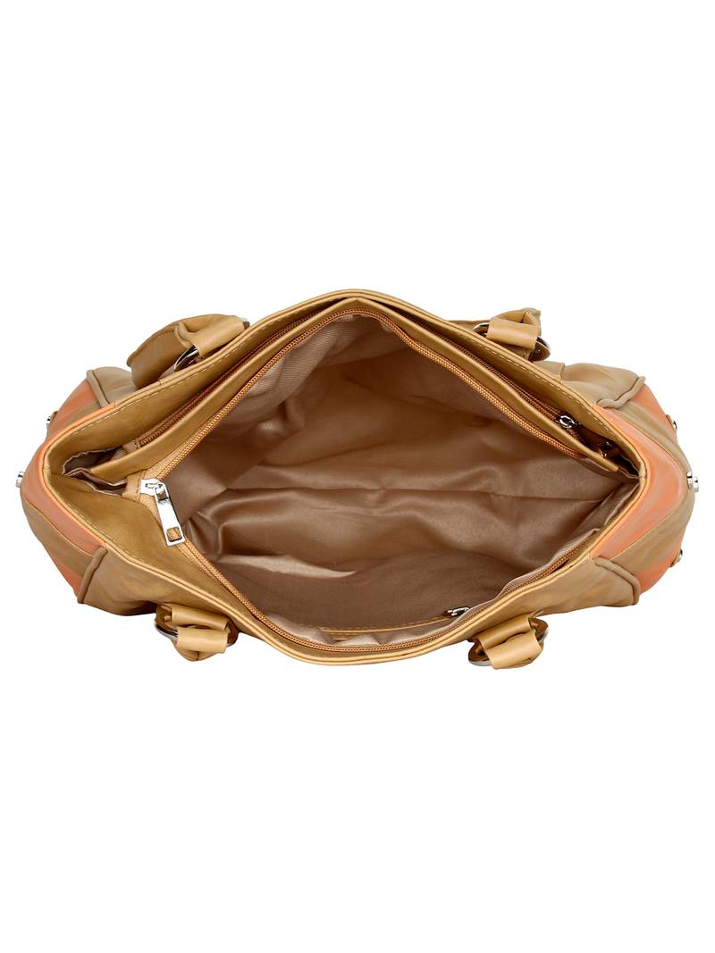 Lychee Bags Girls PU Loretto Shoulder Bag (Beige)