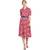 Pink floral print rayon dresses