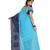 Blue embroidered faux georgette saree with blouse