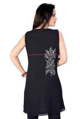 Black Lazer Georgett Dori Work Tunic 2