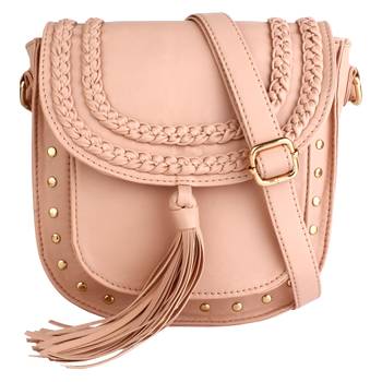 Lychee Bags Girl's Peach PU Hana Sling Bag 1