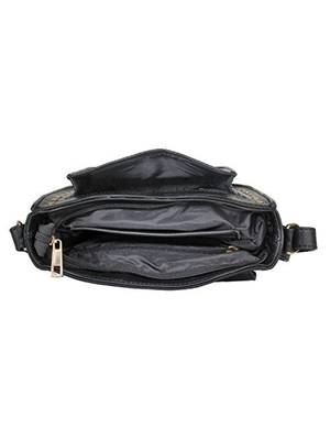 Lychee Bags Girl's Black PU Hana Sling Bag 4