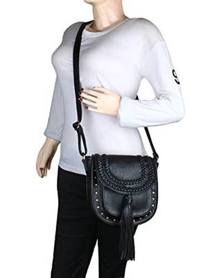 Lychee Bags Girl's Black PU Hana Sling Bag 5