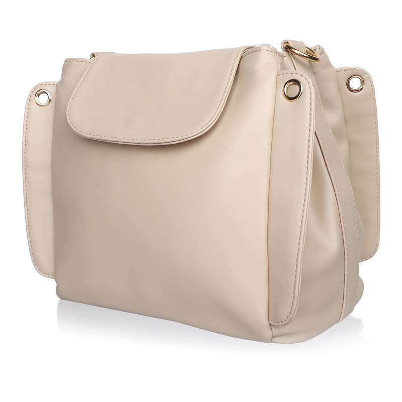 Lychee Bags Stylish Lara Cream color Sling Bag for Girls