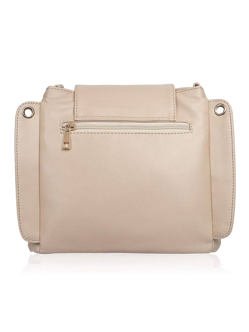 Lychee Bags Stylish Lara Cream color Sling Bag for Girls