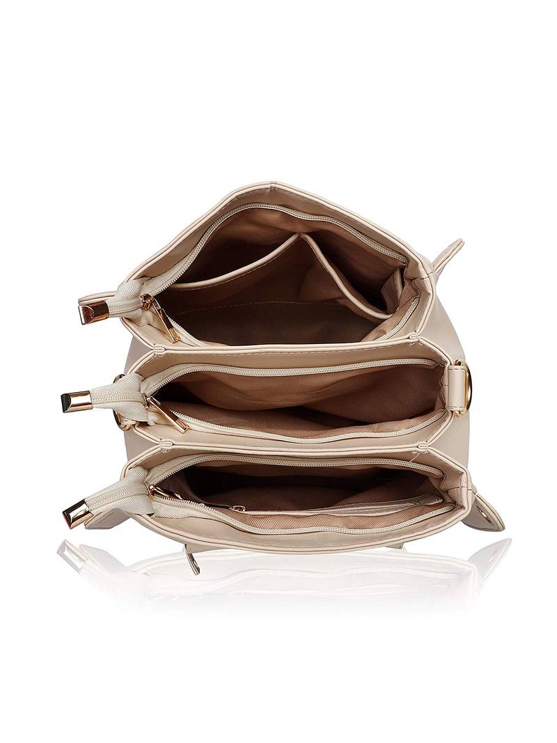 Lychee Bags Stylish Lara Cream color Sling Bag for Girls