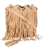 Lychee Bags Women's Cream PU Jennifer Sling Bag