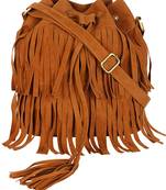 Lychee Bags Women's Tan PU Jennifer Sling Bag