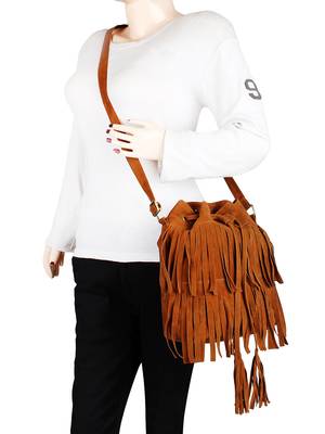 Lychee Bags Women's Tan PU Jennifer Sling Bag 5