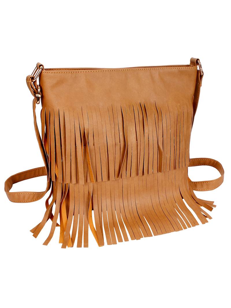 Lychee Bags Girl's PU Pam Fringes Sling Bag