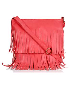 Lychee Bags Girl's PU Pam Fringes Sling Bag 1