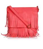Lychee Bags Girl's PU Pam Fringes Sling Bag