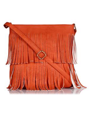 Lychee Bags Girl's PU Pam Fringes Sling Bag 1