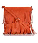 Lychee Bags Girl's PU Pam Fringes Sling Bag