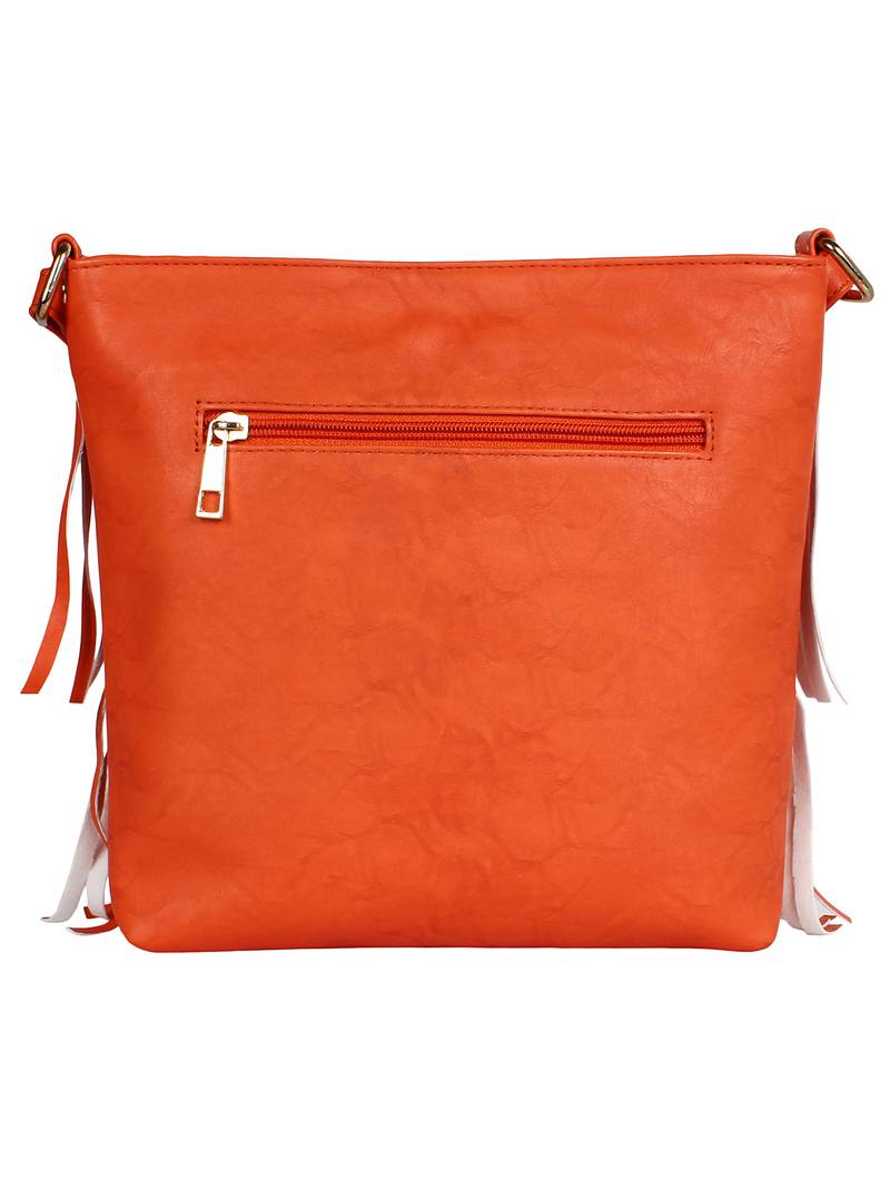 Lychee Bags Girl's PU Pam Fringes Sling Bag