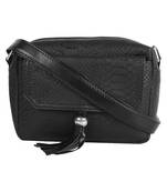 Lychee Bags Girls Black PU Flora Sling