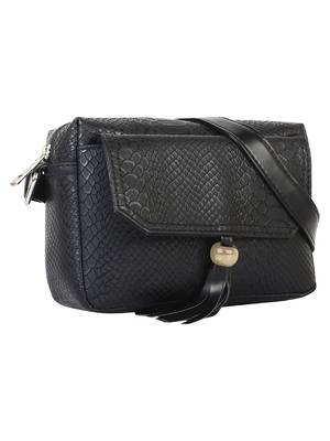 Lychee Bags Girls Black PU Flora Sling 2