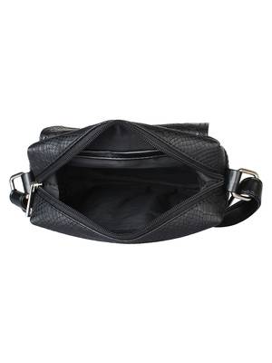 Lychee Bags Girls Black PU Flora Sling 4