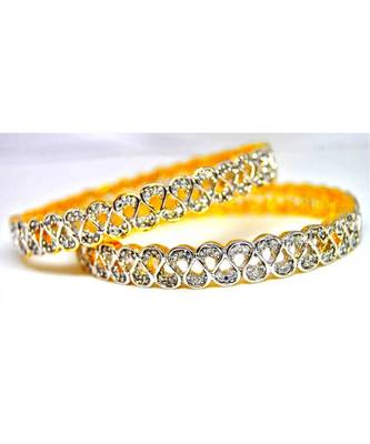 Curved American Diamond Bangles 1