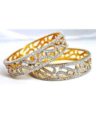 Curved American Diamond Bangles 1