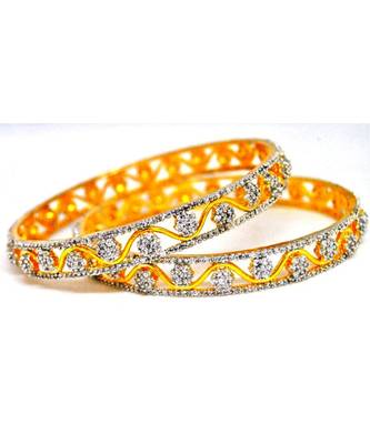 Cloistered Flowers Diamond Bangles 1
