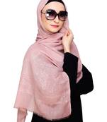Pink plain cotton hijab